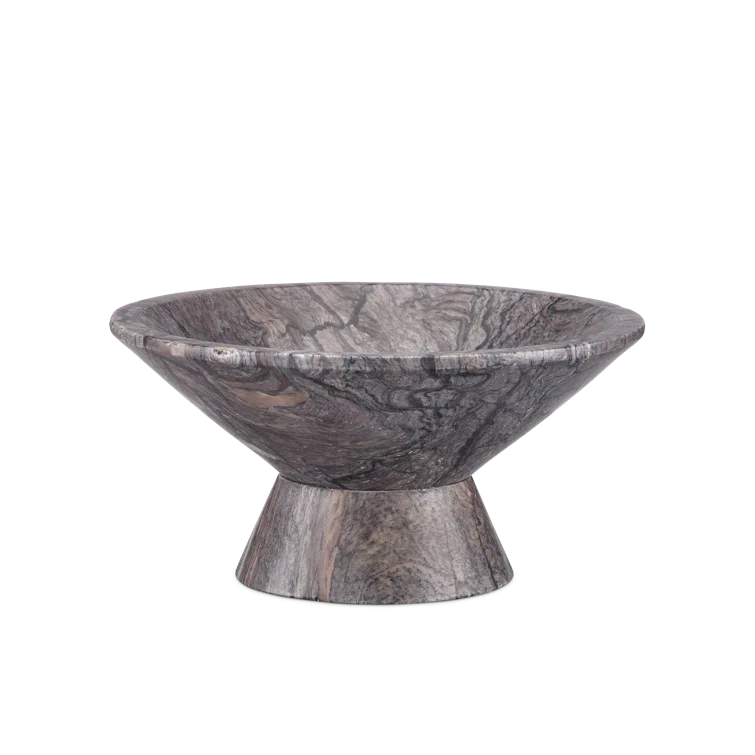 Handcrafted Natural Marble Decorative Bowl with Foam Floor Protection