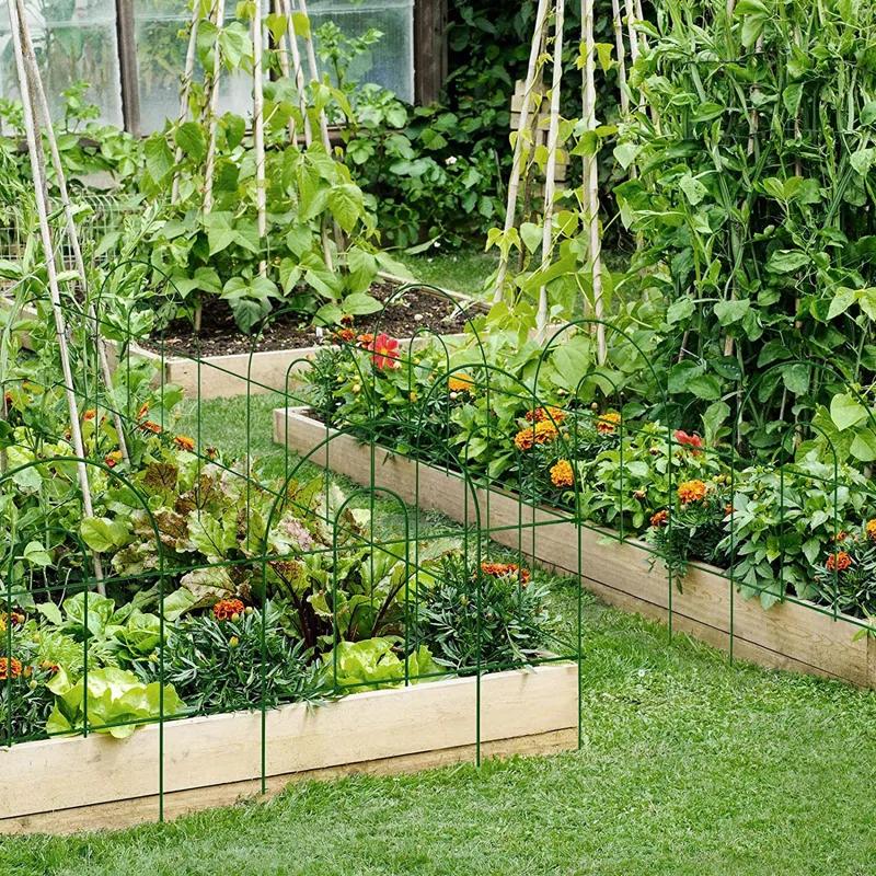 Amagabeli 35panels Decorative Garden Fence 18inchl x 50ft Border Animal Barrier Fence Border Green Thicken
