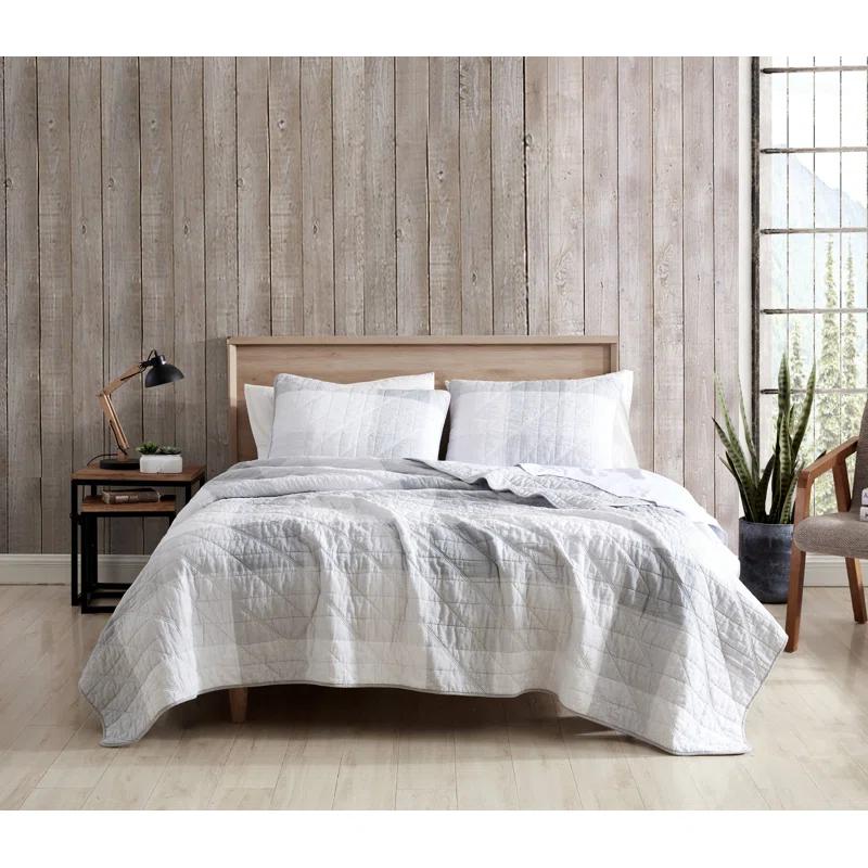Eddie Bauer Boulder Plaid Cotton Green Quilt Set & Reviews | Wayfair