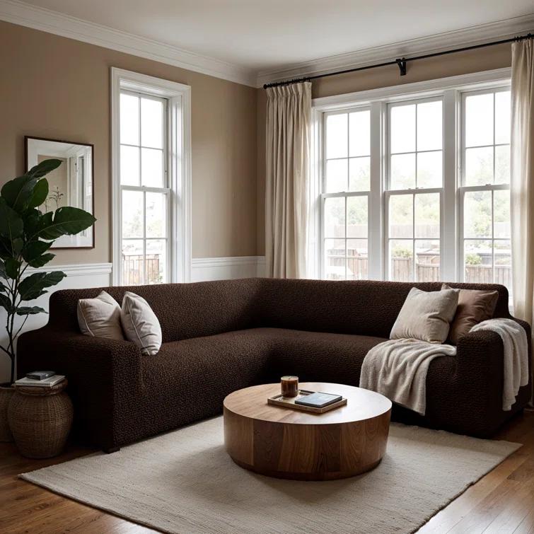 PAULATO by GA.I.CO. Stretchy Slipcover for Corner Sofa - Easy to Clean & Durable - Microfibra Collection