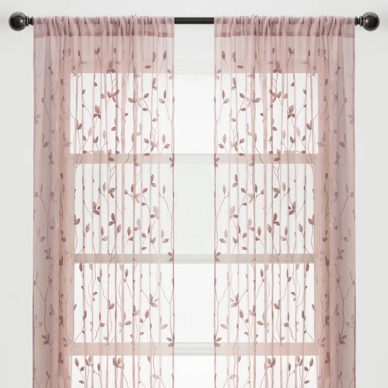 Aliaa Polyester Semi Sheer Curtain Pair