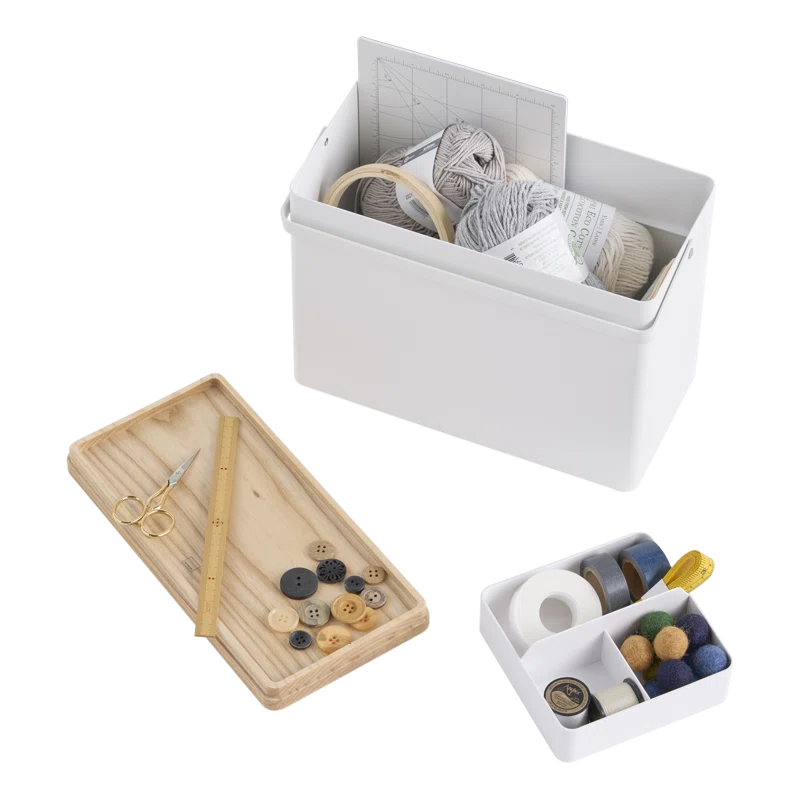 Tower Yamazaki Home First Aid Box Three Tiered Medical Supplies Organizer, Multicompartment