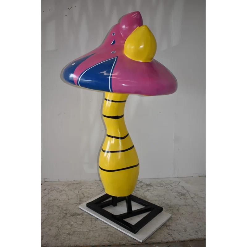 NIFAO Happy Giant Mushroom Made of Resin for Outdoors Indoors Size: 43" x 43" x 68"H