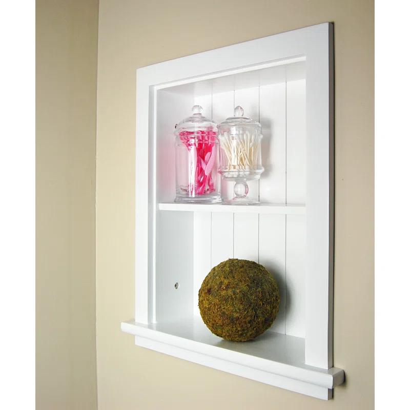 Fox Hollow Furnishings Fox Hollow Furnishings Recessed Wall Shelf with Adjustable Shelves