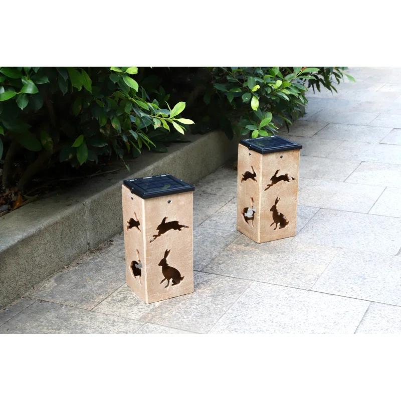 Techko Solar Themed Silhouette Indoor/Outdoor Garden Décor Lantern