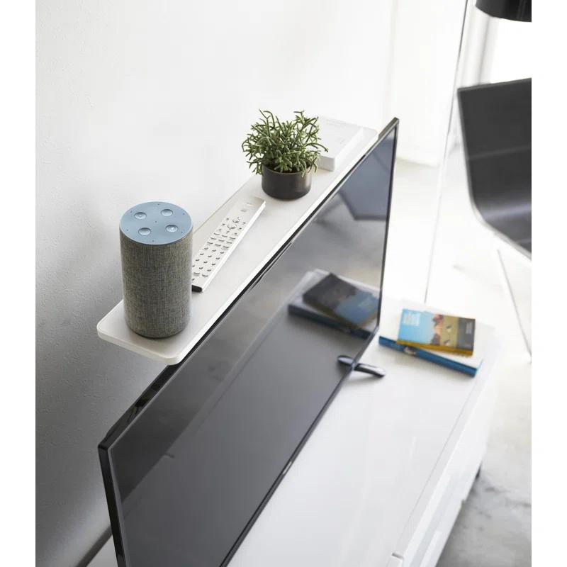 Yamazaki Home Yamazaki Home Tv Shelf, Screen Mount Remote Rack Accessory Stand, Steel