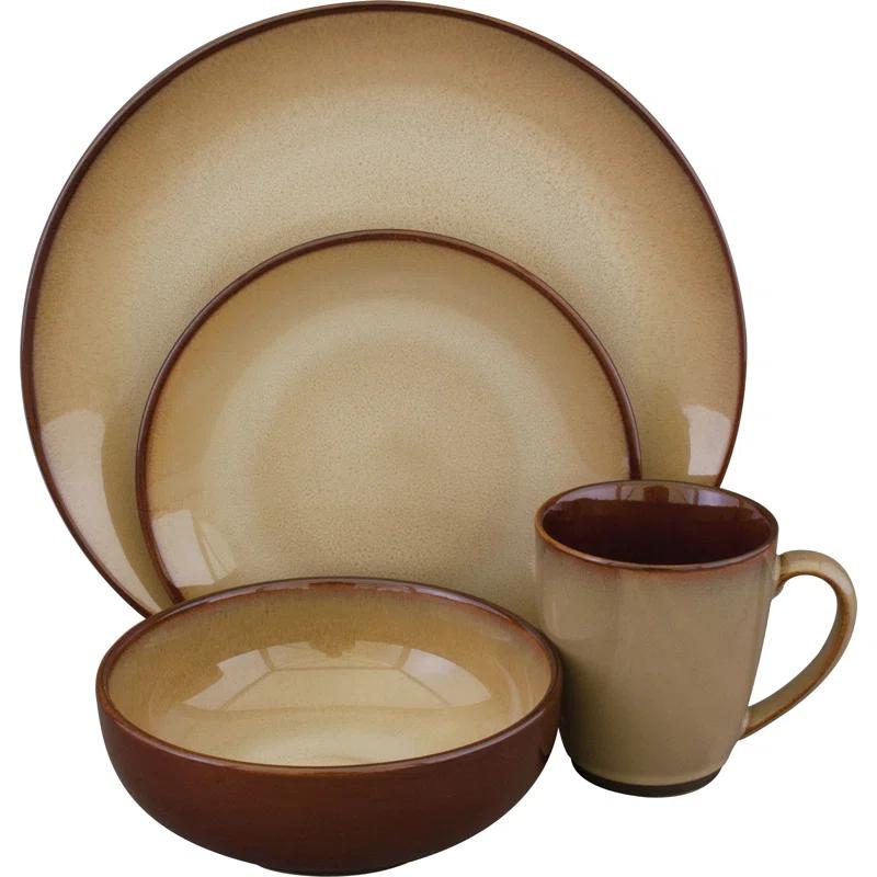 Sango Sango Nova 16-Piece Casual Stoneware Dinnerware Set - Service For 4, Plate, Bowl & Mug Set