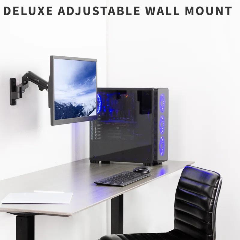 Vivo Premium Aluminum Single Monitor Wall Mount
