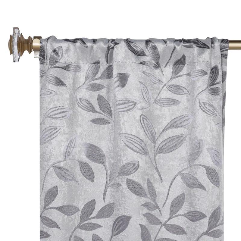 Superior Modern Bohemian Leaves Polyester Machine Washable Room Darkening Blackout Curtains by Superior (Set of 2)
