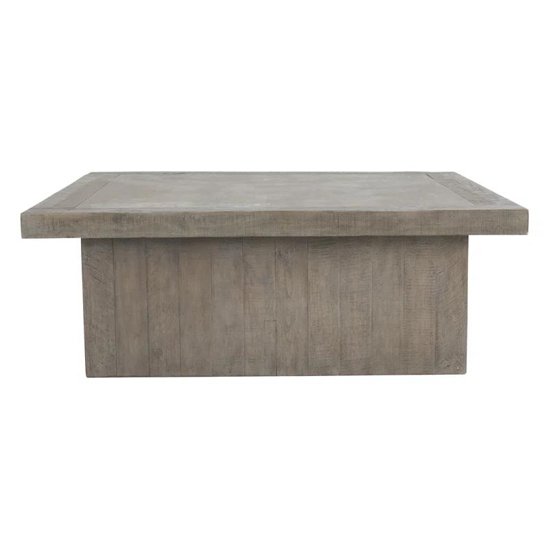 Edin Rectangular Reclaimed Wood Coffee Table with Shelf (50")
