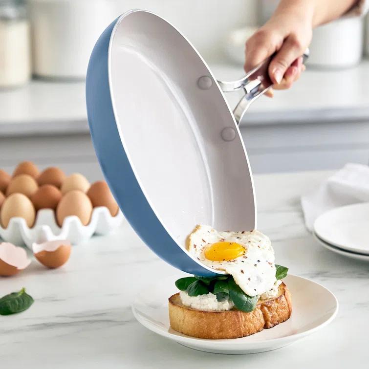 GreenPan GreenPan Nova 8in and 10in 2 Piece Frying Pan Skillet Set, Healthy Ceramic Nonstick, PFAS-Free, Induction Suitable, Dishwasher and Oven Safe