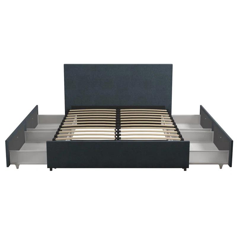 Novogratz Kelly Upholstered Unfinished Platform Storage Bed