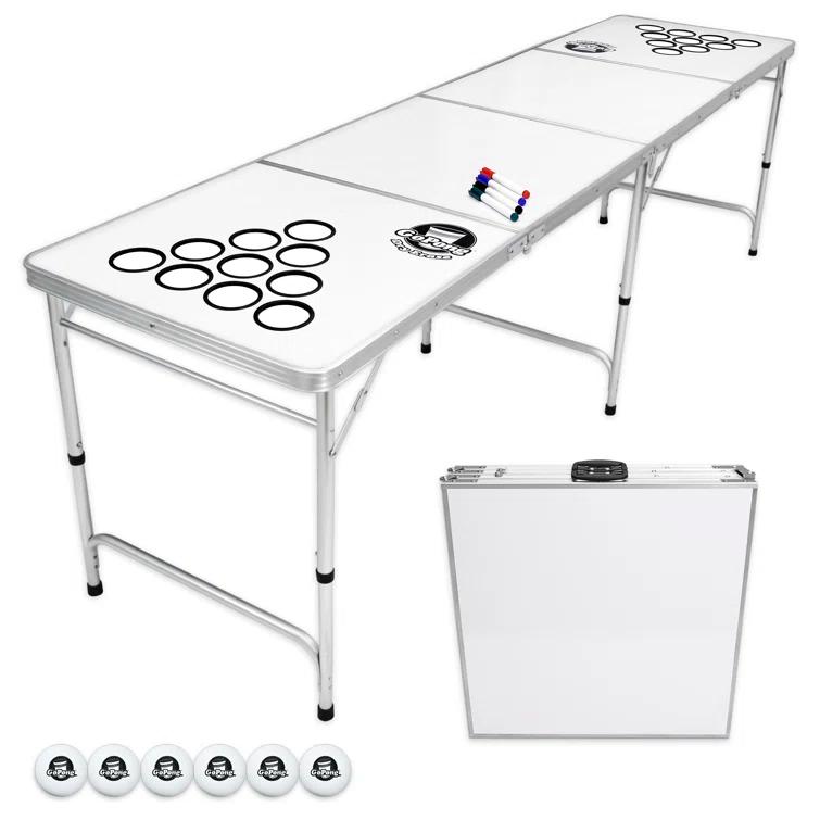 GoPong GoPong 8-Foot Customizable Dry-Erase Beer Pong Set