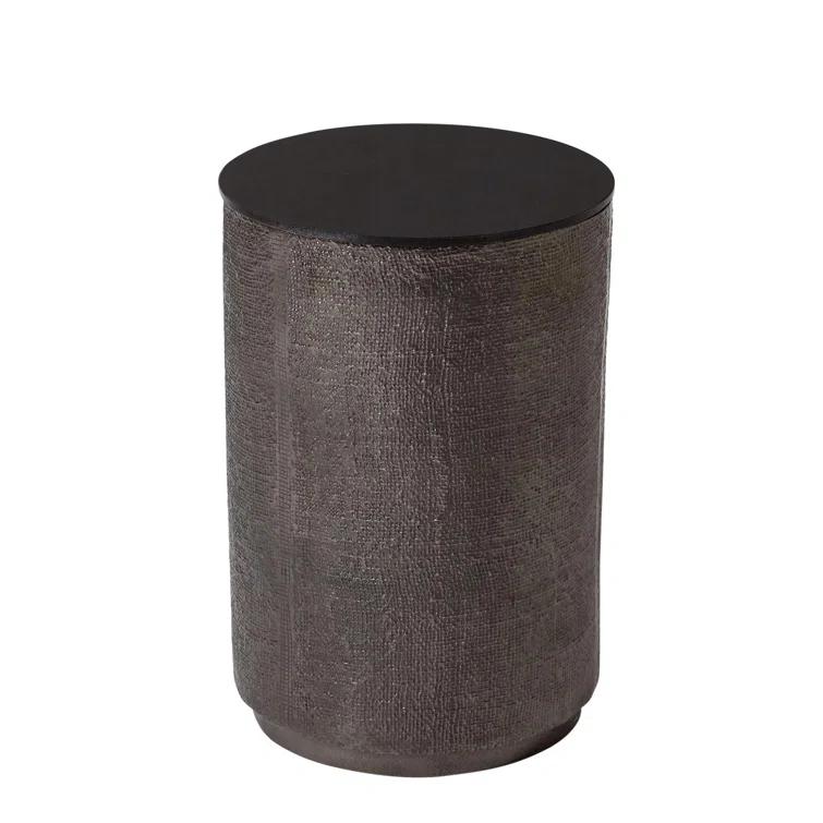 Global Views Hemp Etched Barrel Table