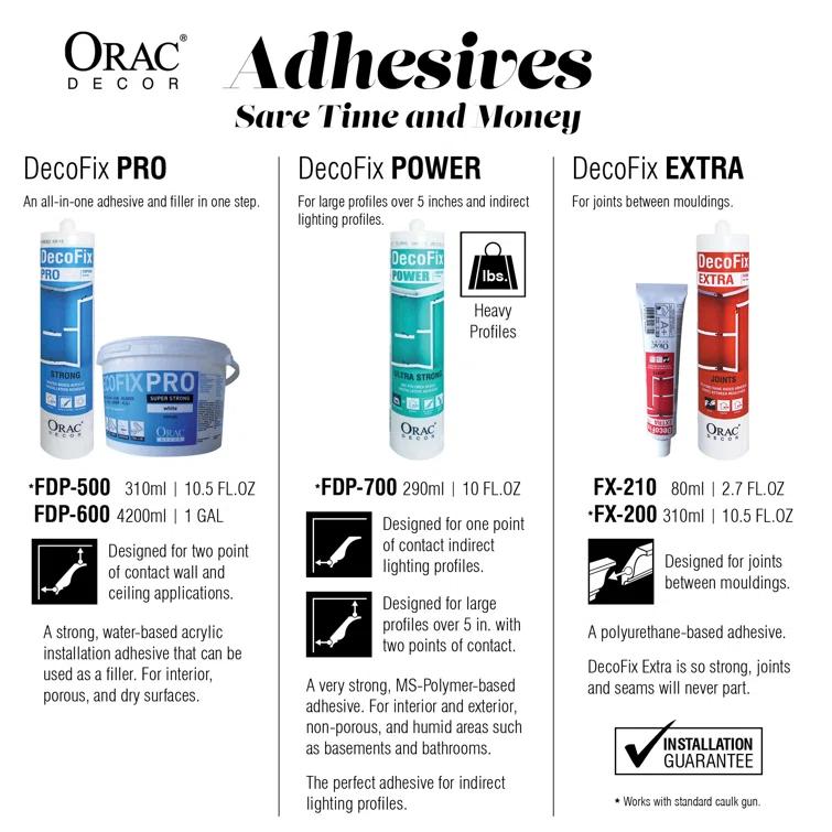 Orac Decor 7-1/4 in x 7-1/4 in x 78-3/4 in Primed White High Density Polyurethane Crown Moulding