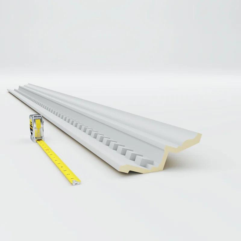 Ekena Millwork SAMPLE - Endurathane Dentil Crown Moulding, 6 3/4"H x 4 3/4"P x 8 3/8"F x 12"L, Factory Primed