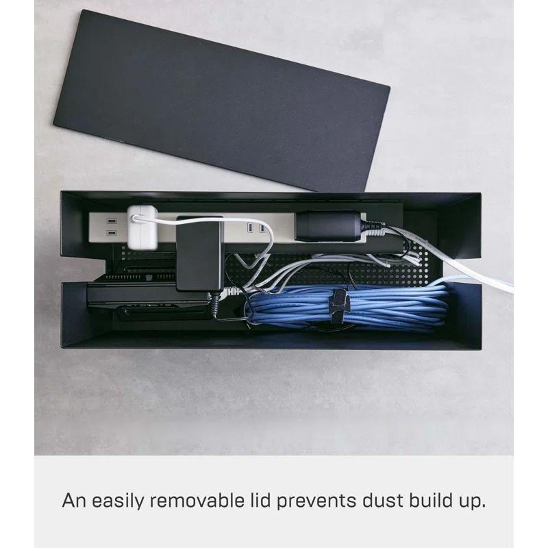 Tower Yamazaki Home Rolling Cable Management Cord Power Strip/Surge Protector Storage Organizer