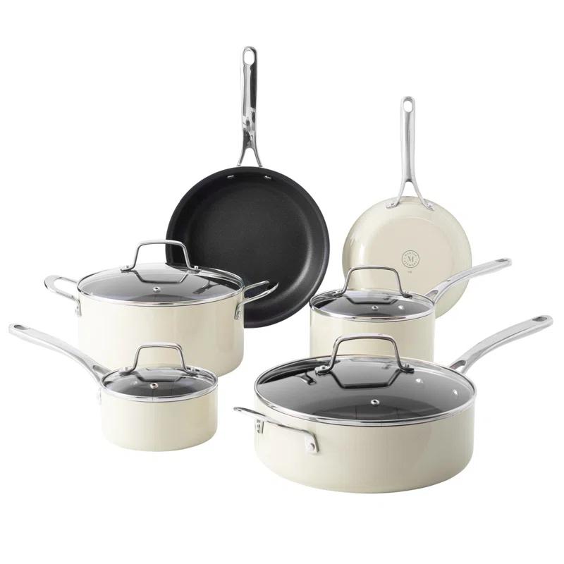 Martha Stewart Martha Stewart 10 Piece Hard-Anodized Aluminum Non Stick Cookware Set