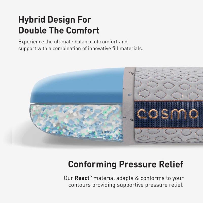 Bedgear Bedgear Cosmo Performance Pillow - Medium Firm Support Pillow for Warm/Hot Sleepers