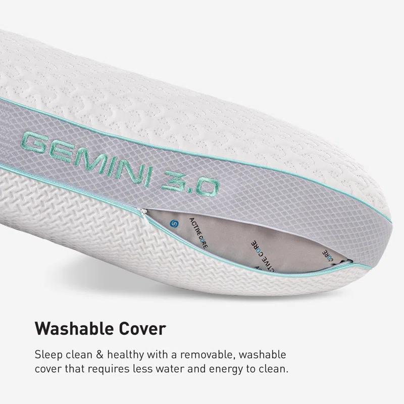 Bedgear Gemini Performance Pillow - Firm Support Pillow For Neutral/Warm Sleepers