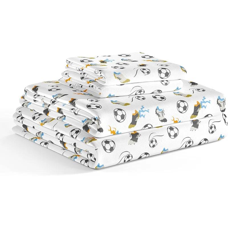 CGK Linens 4 Piece Kids Microfiber Sheet Set - Wrinkle Free - Cute, Cozy, Soft