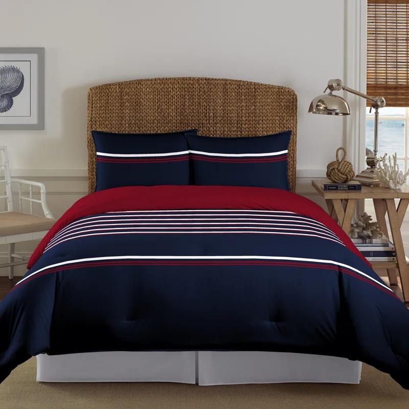 Nautica Mineola Cotton Navy Comforter Set