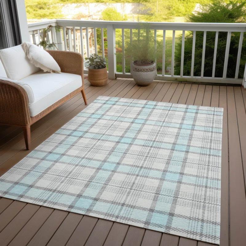 Machine Washable Indoor/Outdoor Chayden ACN1052 Sky Rug