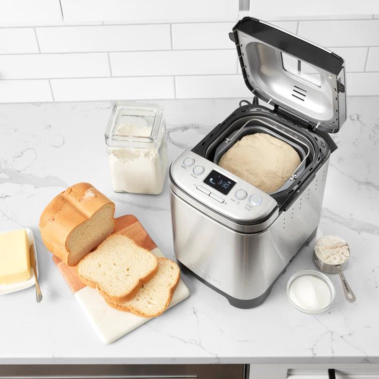 Cuisinart Bread Maker Machine, Compact and Automatic, Customizable Settings, Up to 2lb Loaves