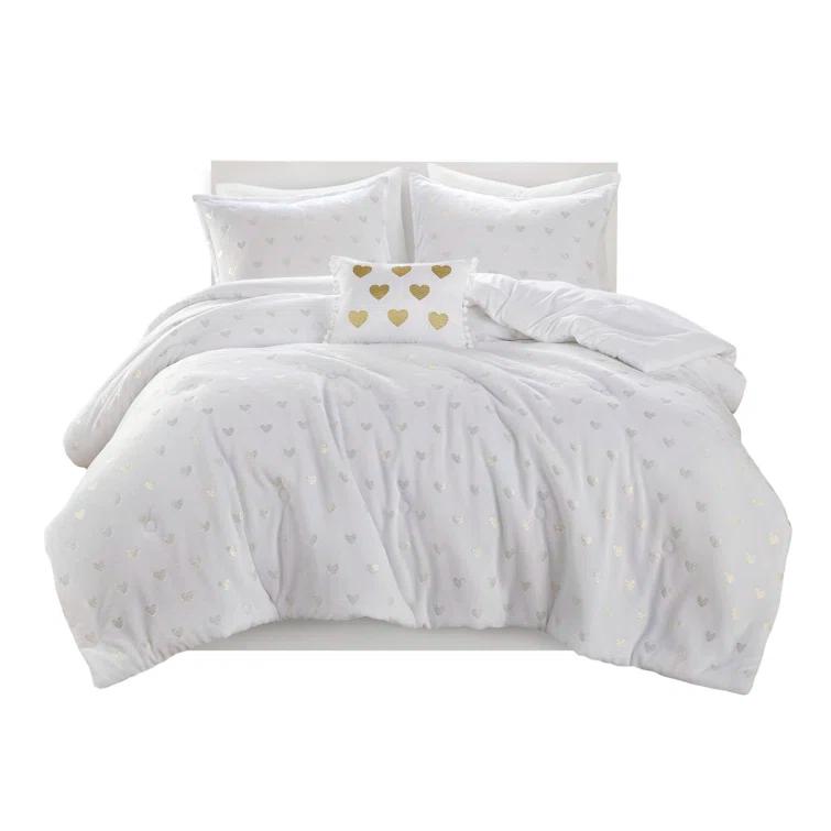 Intelligent Design Rosalie Metallic Printed Plush Comforter Set & Reviews | Wayfair