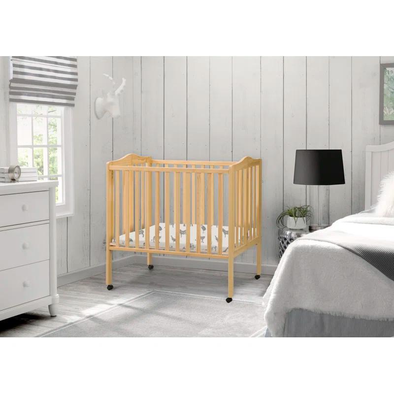 Delta Children Folding Mini Portable Crib with Mattress