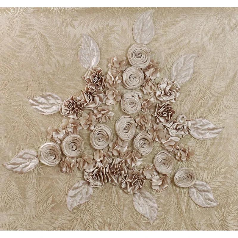 Tache Home Fashion Ferndale Modern & Contemporary Satin Floral Comforter Set