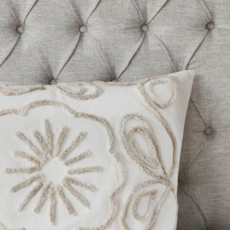 Madison Park Violette 3 Piece Tufted Cotton Chenille Duvet Cover Set