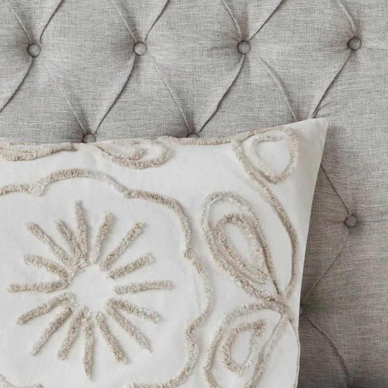 Madison Park Violette 3 Piece Tufted Cotton Chenille Duvet Cover Set