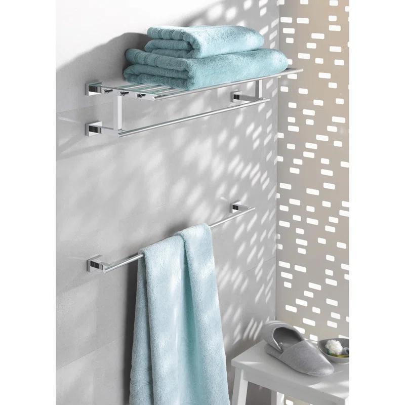 GROHE 40509001 Essentials Cube 23.622" Wall Mounted Cube Towel Bar