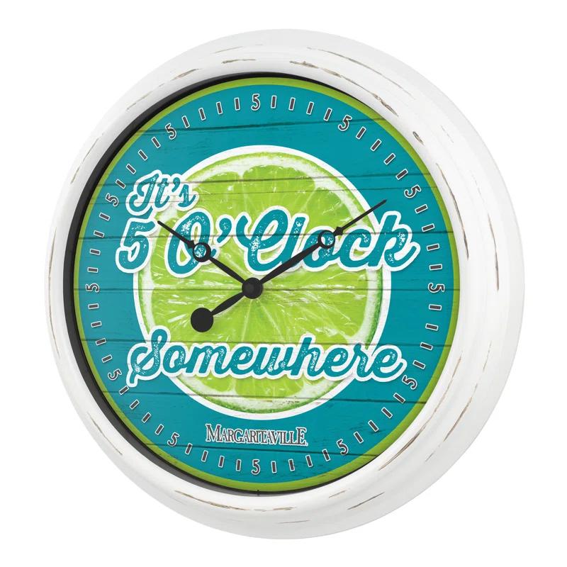La Crosse Technology Margaritaville 5 O'clock Somewhere 15.75" Wall Clock