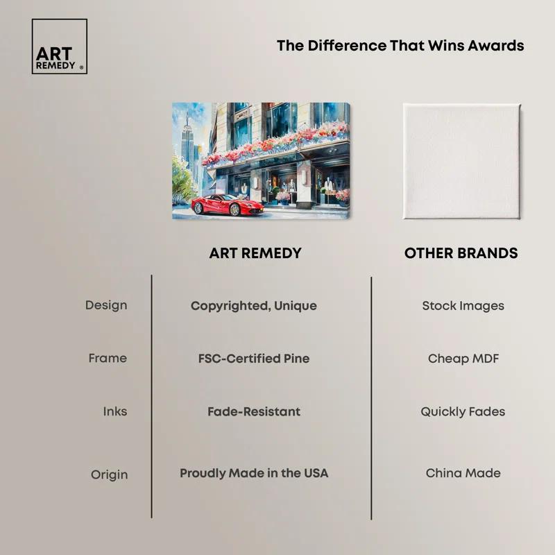 Art Remedy Shopping Spree Trip New York Canvas Fashion Art Prints by Art Remedy