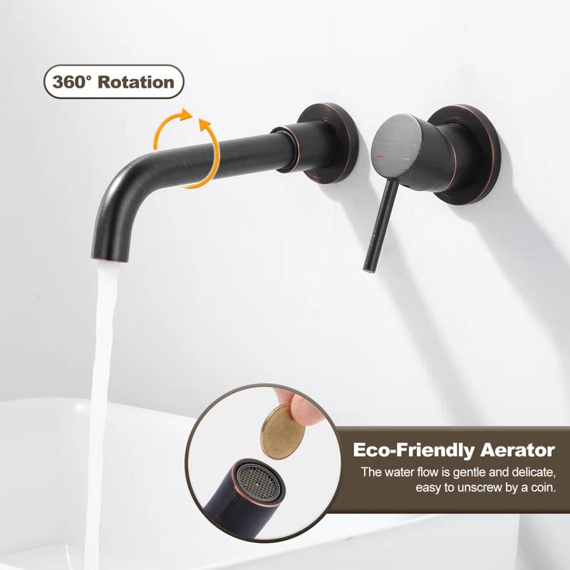 IVIGA Single Handle Wall Mounted Bathroom Faucet for Sink