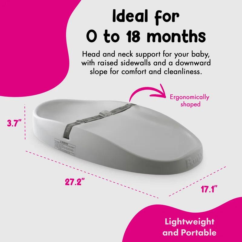 Bumbo Bumbo Diaper Changing Pad, Ergonomic Baby Changing Mat with Safety Belt