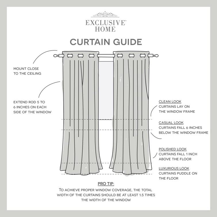 Amalgamated Textiles Exclusive Home Velvet Heavyweight Light Filtering Grommet Top Curtain Panel Pair