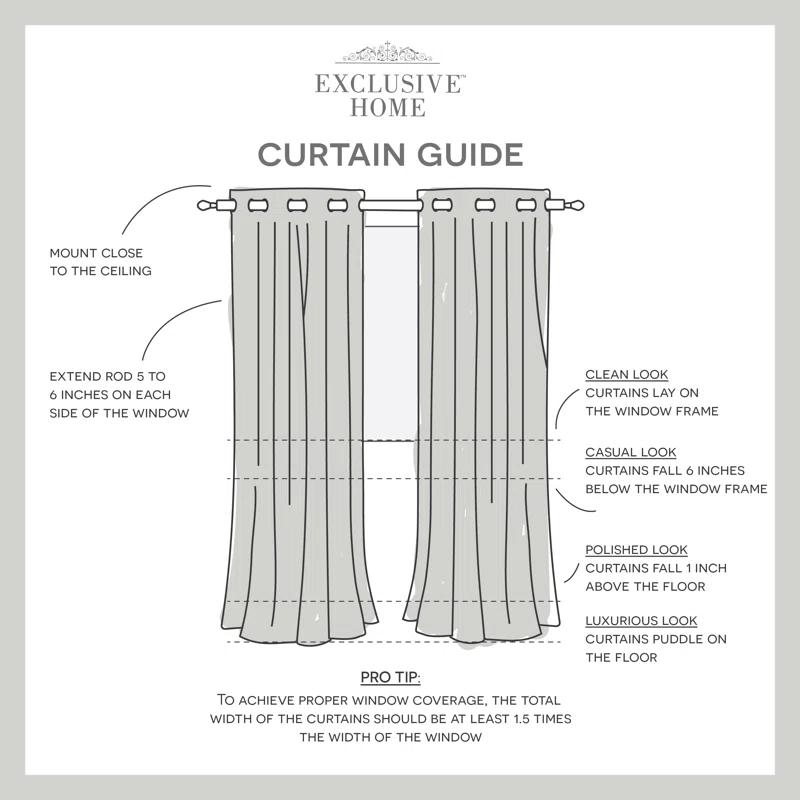 Amalgamated Textiles Exclusive Home Velvet Heavyweight Light Filtering Grommet Top Curtain Panel Pair