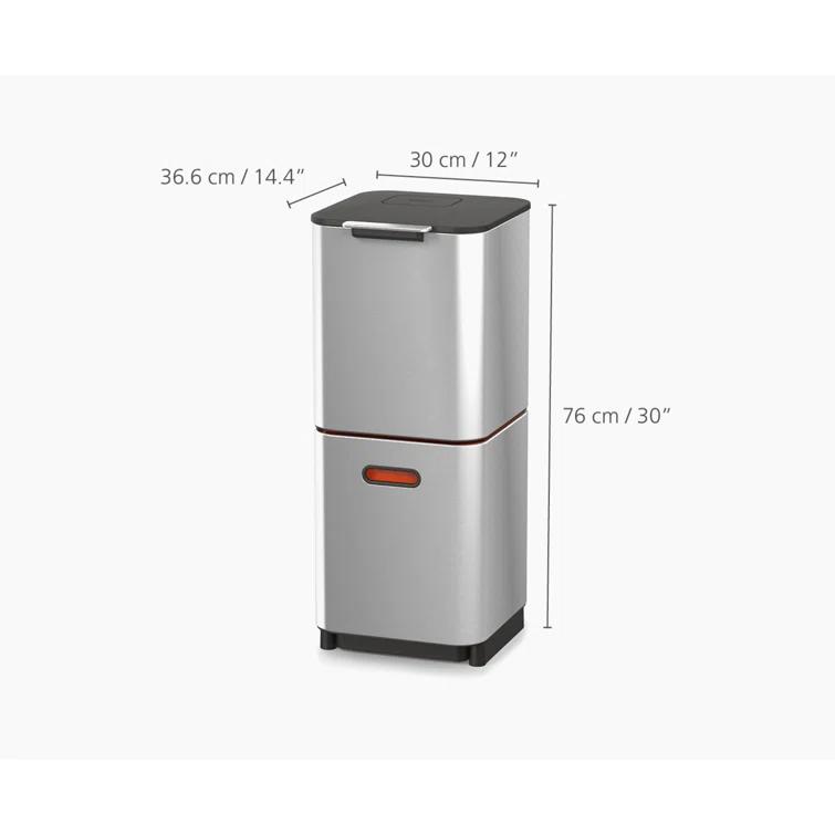 Joseph Joseph Totem Waste & Recycling Dual Kitchen Trash Can