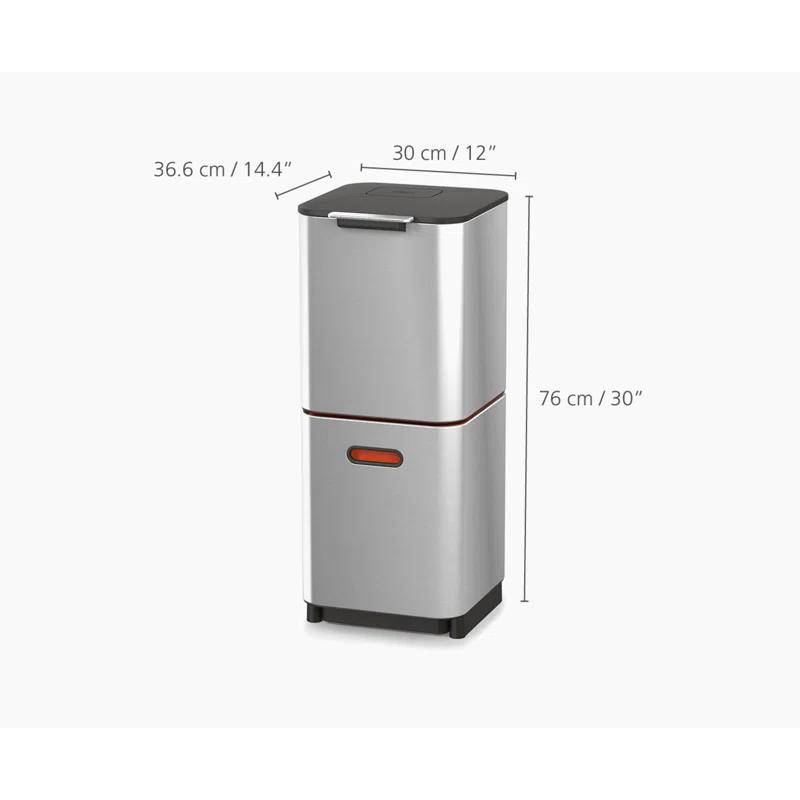 Joseph Joseph Totem Waste & Recycling Dual Kitchen Trash Can