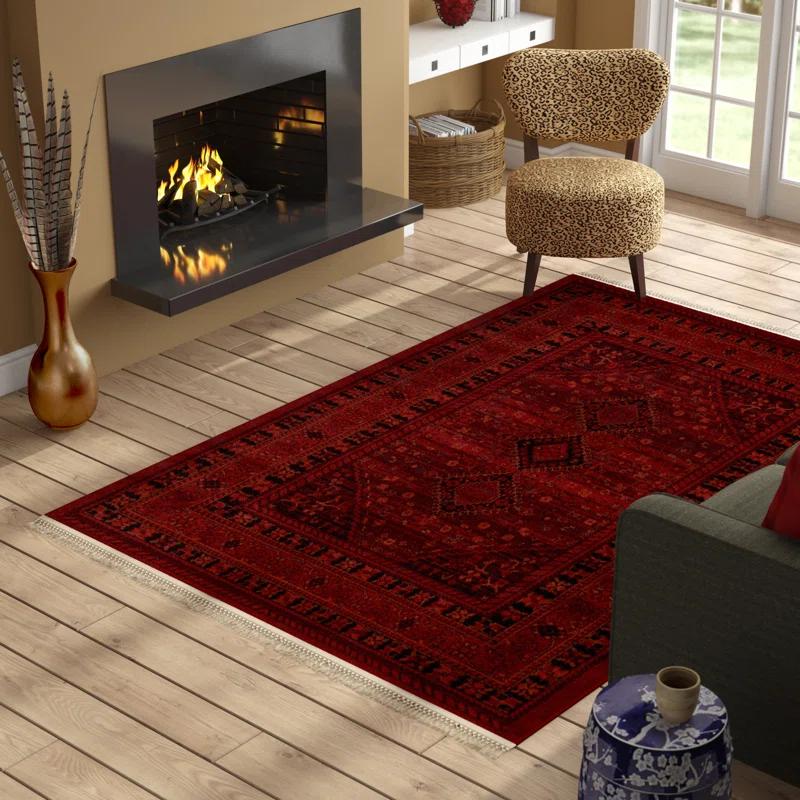 Lark Manor™ Amro Oriental Red Area Rug
