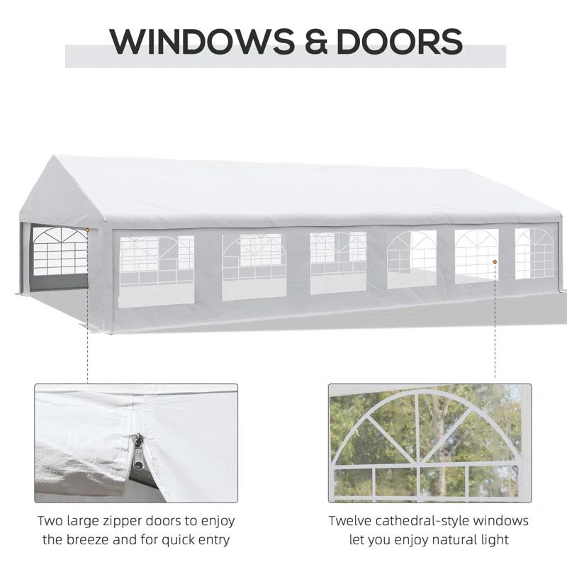 Outsunny 39 Ft. W x 23 Ft. D Steel Canopy