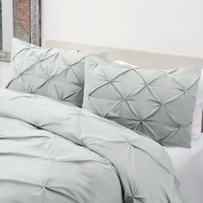 Nestl Double Brushed Pleated Duvet Cover Set