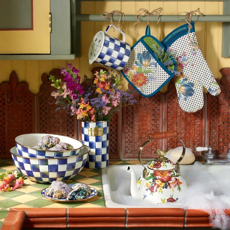 MacKenzie-Childs Check Utensil Crock