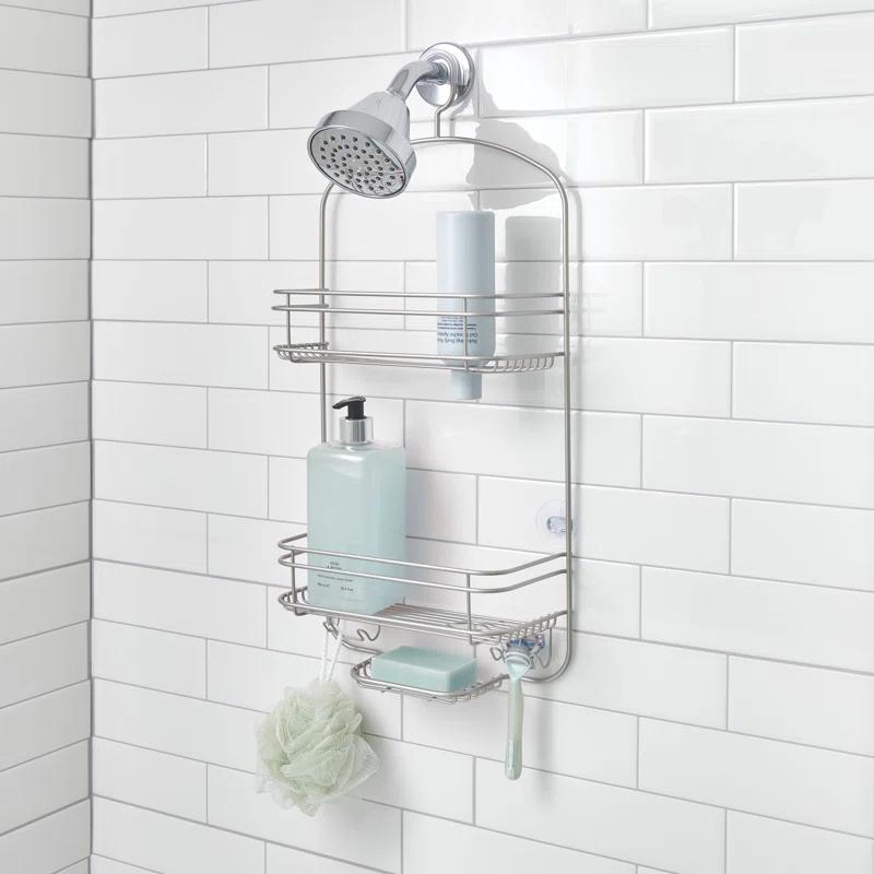 iDesign iDesign Medium Metal Hanging Shower Caddy, Bath Organizer, Satin