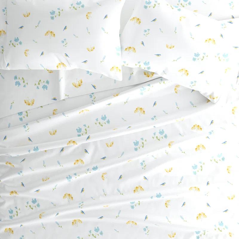 Bluebirds Pattern Microfiber Sheet Set