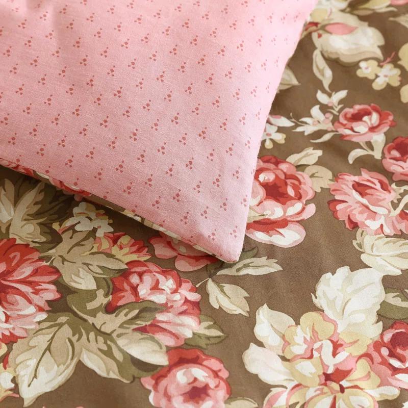 Laura Ashley Laura Ashley Bloomsbury Cotton Reversible Brown Comforter Set