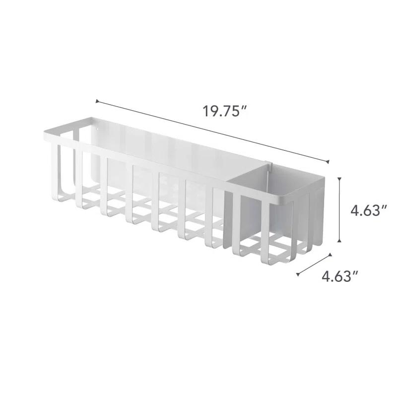 Yamazaki Home Yamazaki Home Magnet Kitchen Storage Basket - Utensil Wall Organizer, Steel, Sliding Divider